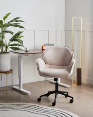 Desk Chair BELMAR Fabric Taupe_1006670
