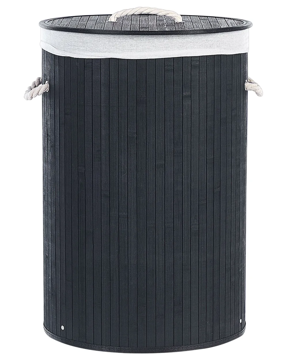 Tvättkorg SANNAR Bambu Svart 75 L