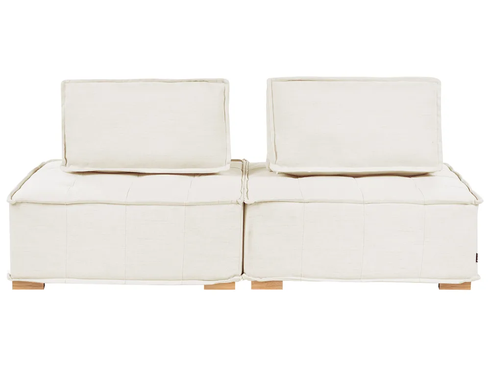 Modular Sofa 2 Seater TIBRO Fabric Off-White