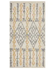Rug KADAPA Beige 80 x 150 cm Cotton_839183
