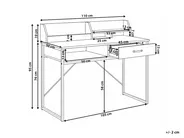 Home Office Desk with Hutch ZYRA 110 cm x 50 cm White_1193651