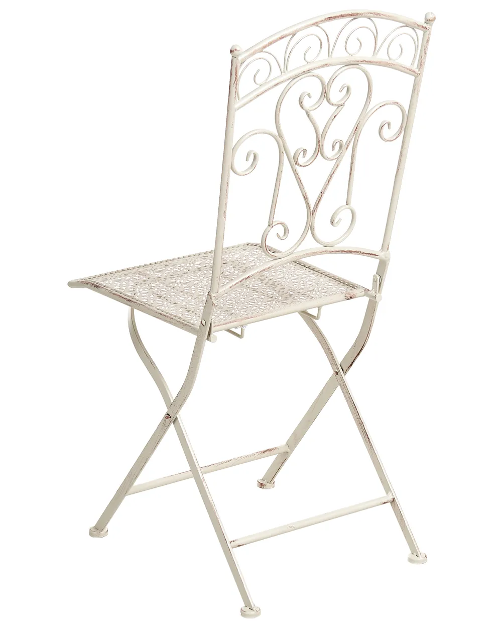 Set med 2 trädgårdsstolar JUINA Fällbar Metall Ljusbeige_1002396