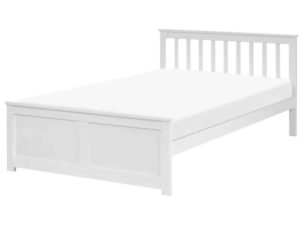 Wooden Bed White OLENDON Various Sizes
