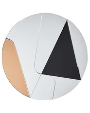 Wall Mirror TROUVILLE 80 cm 80 cm Black/ Gold_947165