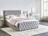 Ottoman Bed AMIENS Fabric Light Grey 140 x 200 cm (EU Double)