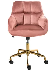 Desk Chair PALMDALE Velvet Pink_1010277