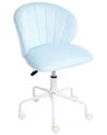 Desk Chair CHEERFUL Velvet Light Blue