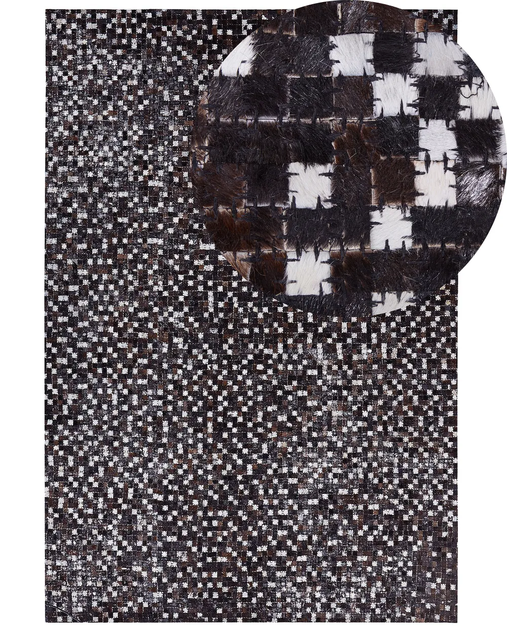 Rug AKKESE Brown 140 x 200 cm Leather