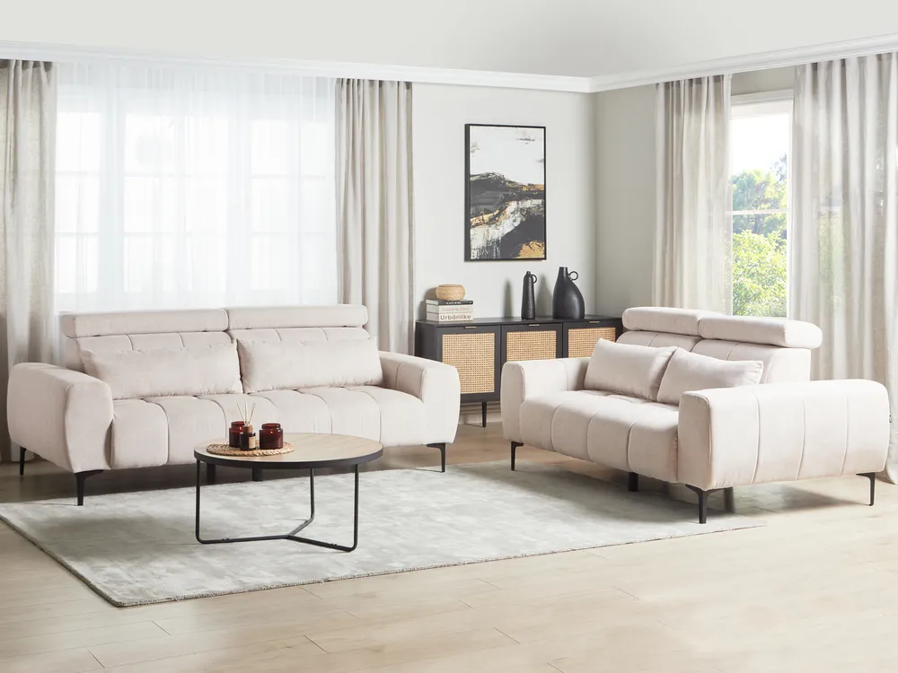 Sohva 2-istuttava VEGAMO Kangas Vaaleanbeige_924885