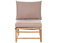 Trädgårdssoffgrupp med bord 5-sits CERRETO Bambu Taupe_908911
