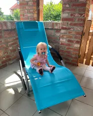 Rocking Sun Lounger CARANO Metal Turquoise_929969