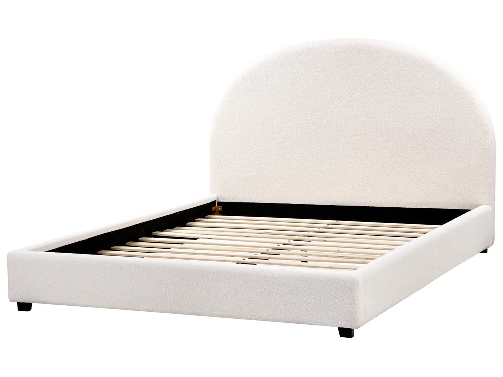 Bed Boucle VAUCLUSE 140 x 200 cm (EU Double) Off-White_977110