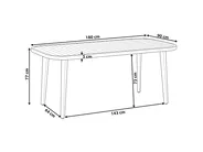 Garden Dining Table PARAGGI 180 cm 90 cm Certified Acacia Wood Brown_928494