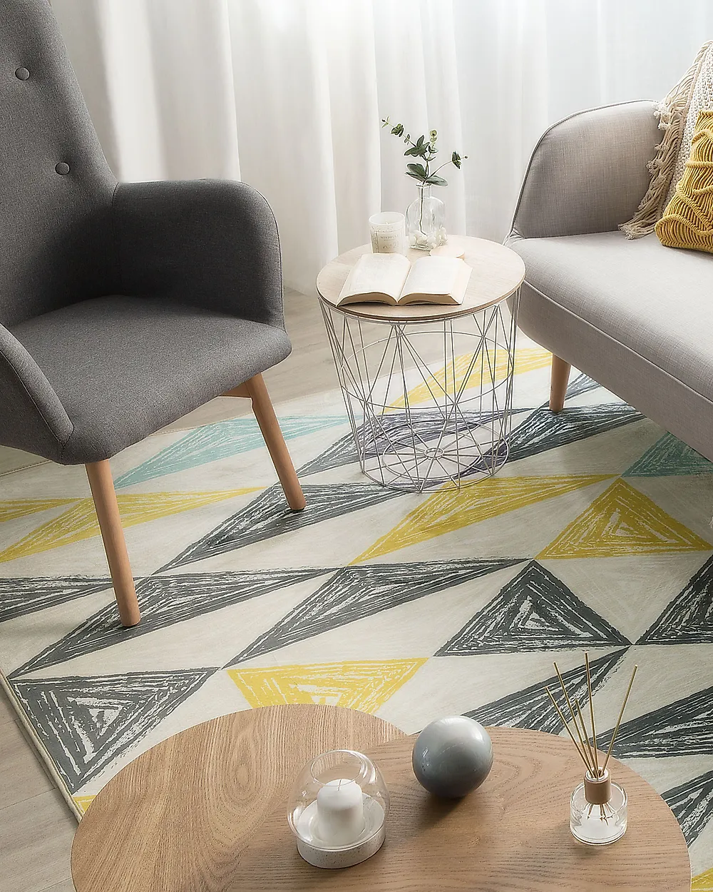 Rug KALEN Grey 140 x 200 cm_1177693