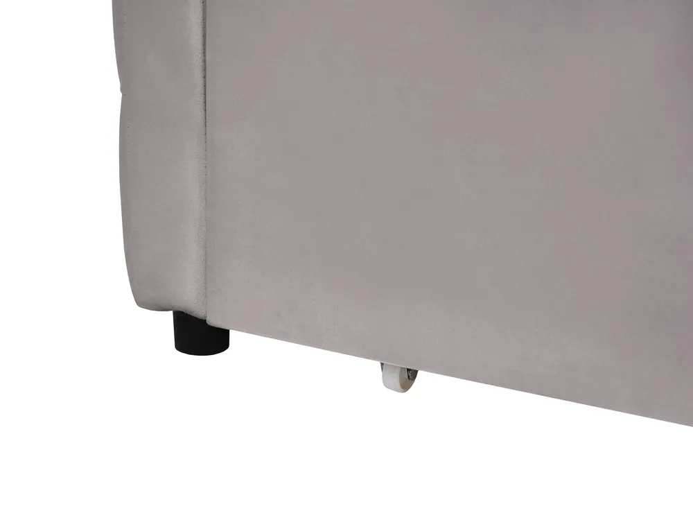 Dagbädd med förvaring MARRAY Sammet Ljusgrå 90 x 200 cm_1069222