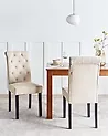 Set med 2 matstolar VELVA Sandbeige