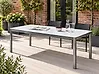 Trädgårdsmatbord COSOLETO 180 cm 90 cm Glas Marmoreffekt Vit
