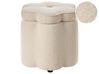 Storage Pouffe FLOWER Flower Boucle Off-White