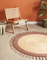 Rug MARTS Brown ø 140 cm Jute