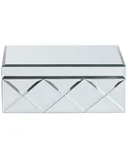 Trinket Box GORRON Glass Mirrored Silver_788872