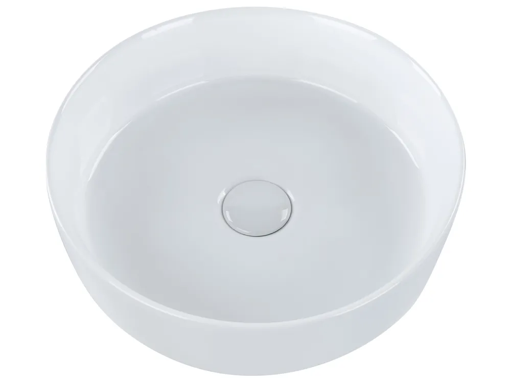 Tvättställ för bänkskiva CALIG ⌀ 36 cm Keramik Vit_922145