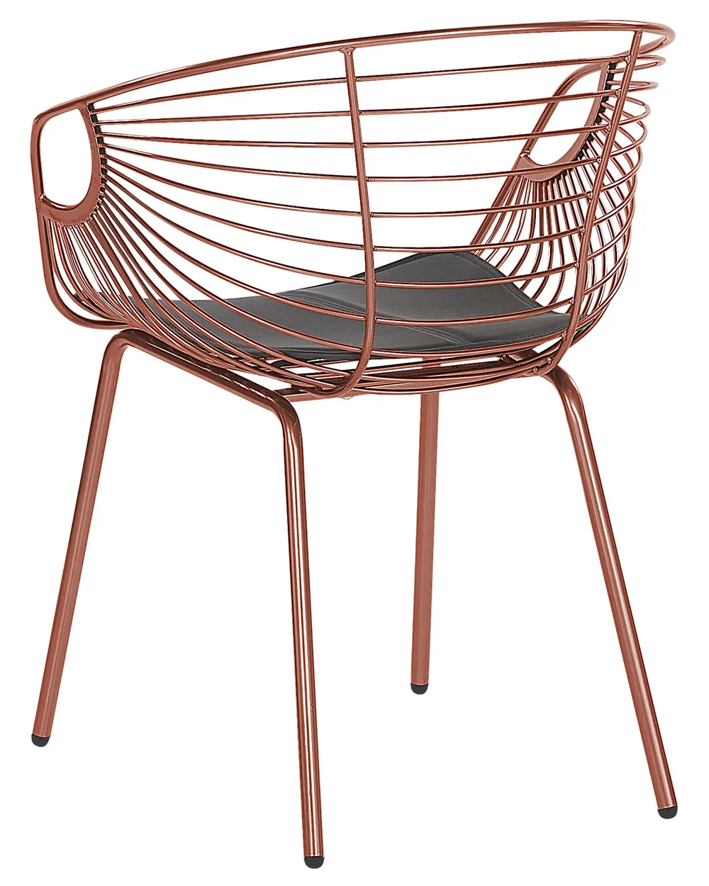 Set of 2 Dining Chairs HOBACK Metal Copper_775483