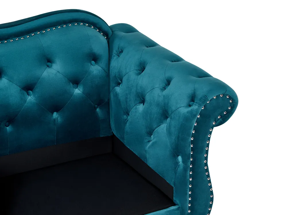 Living Room Set 5 Seater SKIEN Velvet Teal_1050545