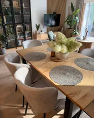 Set of 2 Dining Chairs ARTESIA Fabric Light Beige_1176666