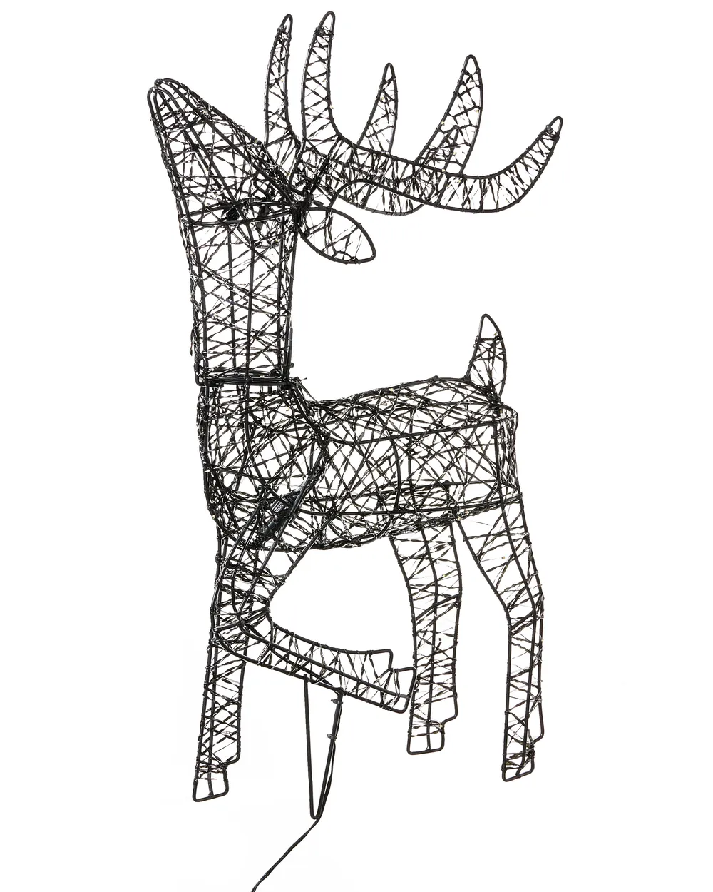 Outdoor Decoration LED RAVSJON 58 cm Reindeer Black_1020616