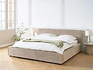 Bed Boucle MIRANDE 180 x 200 cm (EU Super King) Taupe_1178975
