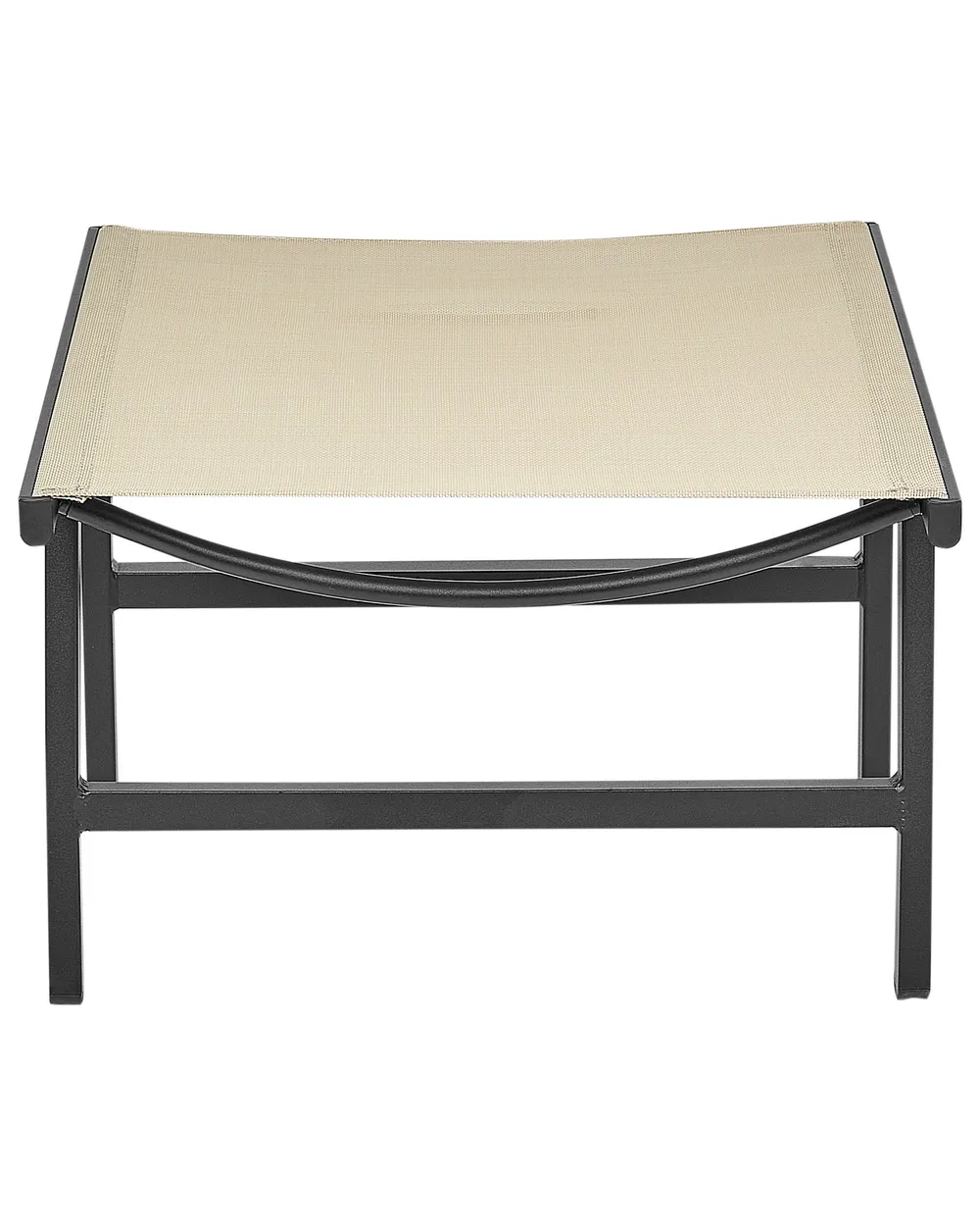 Garden Chair MARCEDDI with Footstool Metal Beige_928445