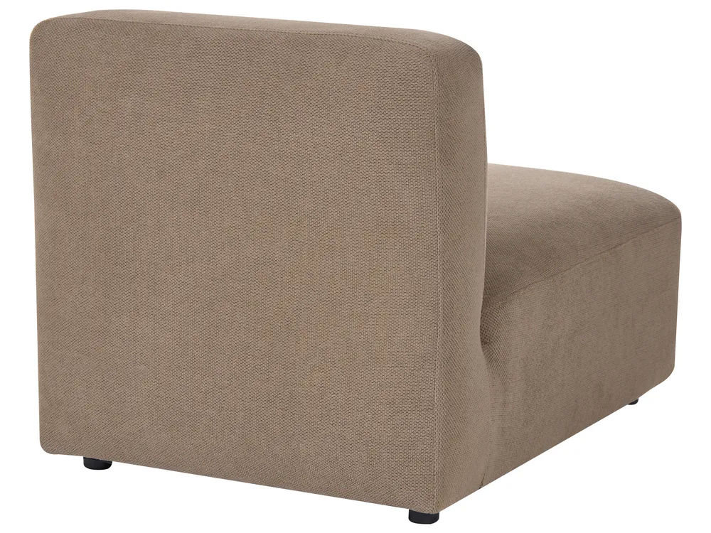 Modular Corner Sofa 3 Seater HEDE with Ottoman Fabric Brown Right Hand_1087459