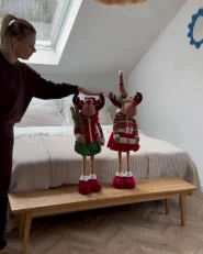 Joulukoristesetti 2 kpl ULDALSANA 66-95 cm Poro Monivärinen_1046151