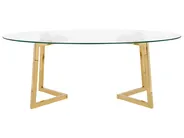 Coffee Table FRESNO Glass Gold_733043