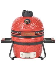 Mini Charcoal BBQ Grill KAMADO Ceramic Red_1007517