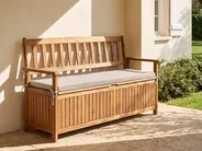 Bench Seat Pad Cushion SOVANA 148 x 45 cm Beige_1109821