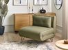 Single Sofa Bed VESTFOLD Fabric Olive Green