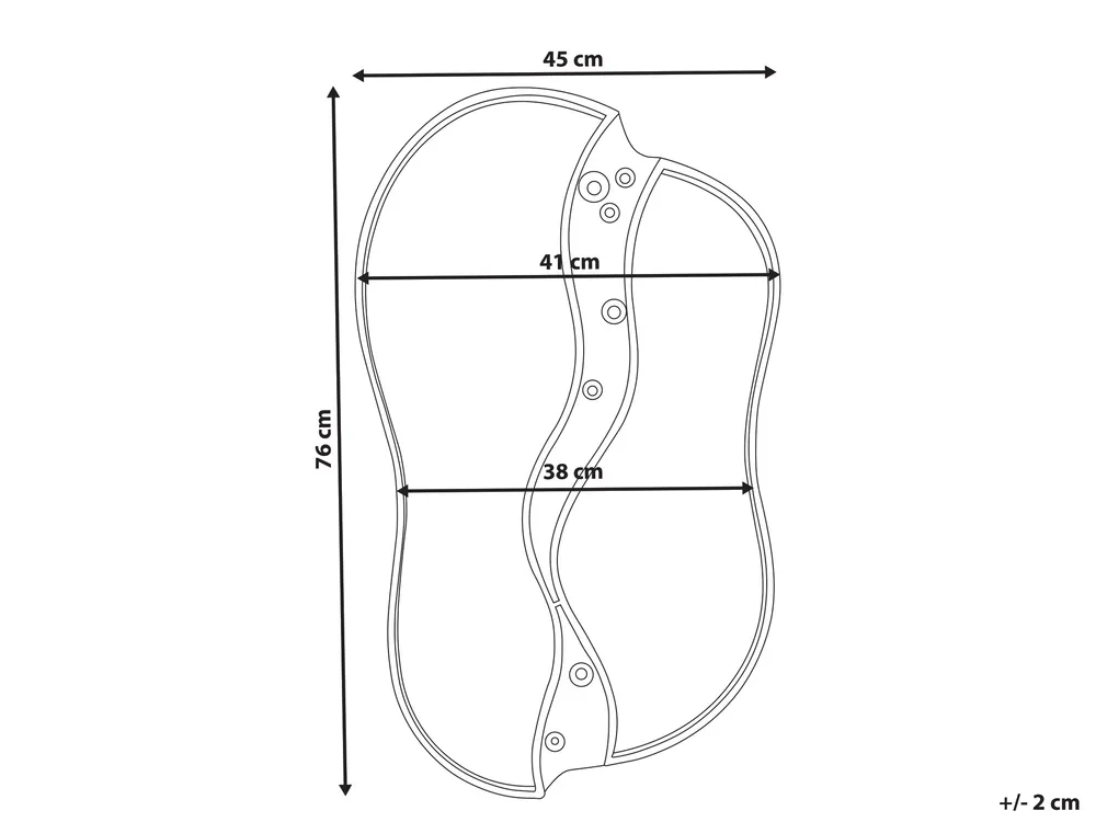 Seinäpeili TAWLEY 45 cm 76 cm Metalli Kulta_1044344