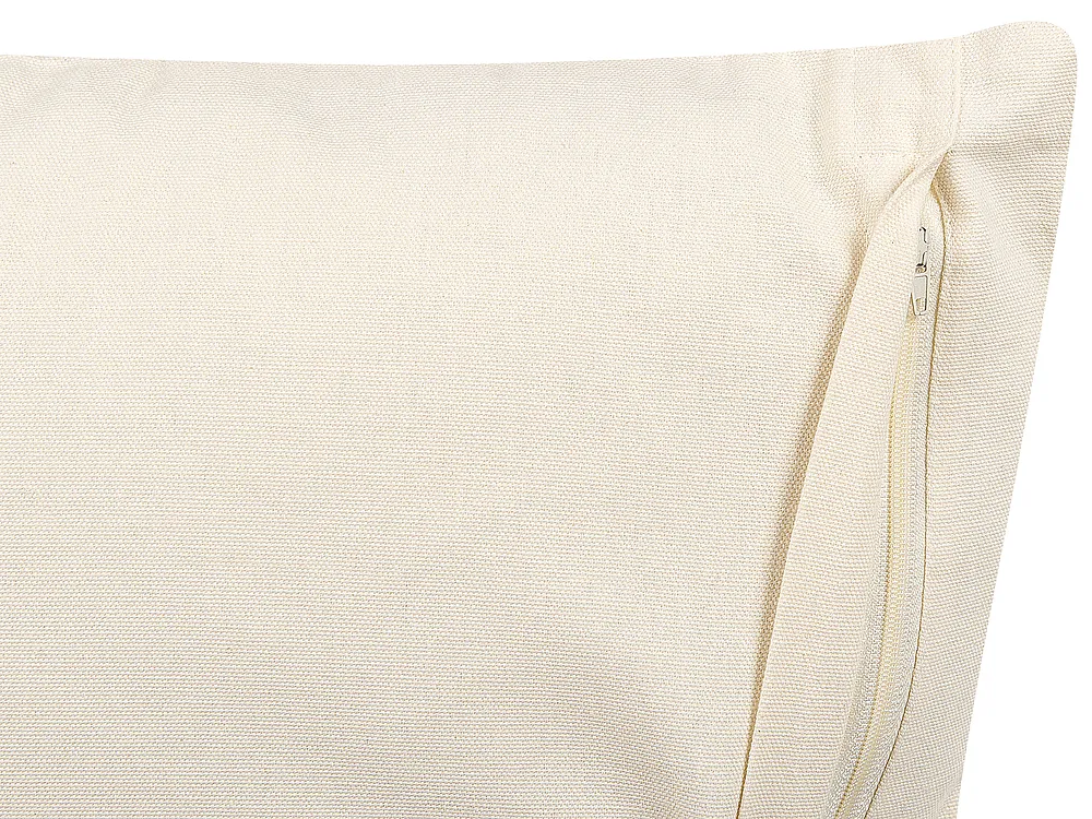 Throw Cushion CERCIS 45 x 45 cm Cotton Beige Geometric Pattern_838598