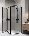 Suihkunurkka DARLI 90 x 90 x 185 cm Musta