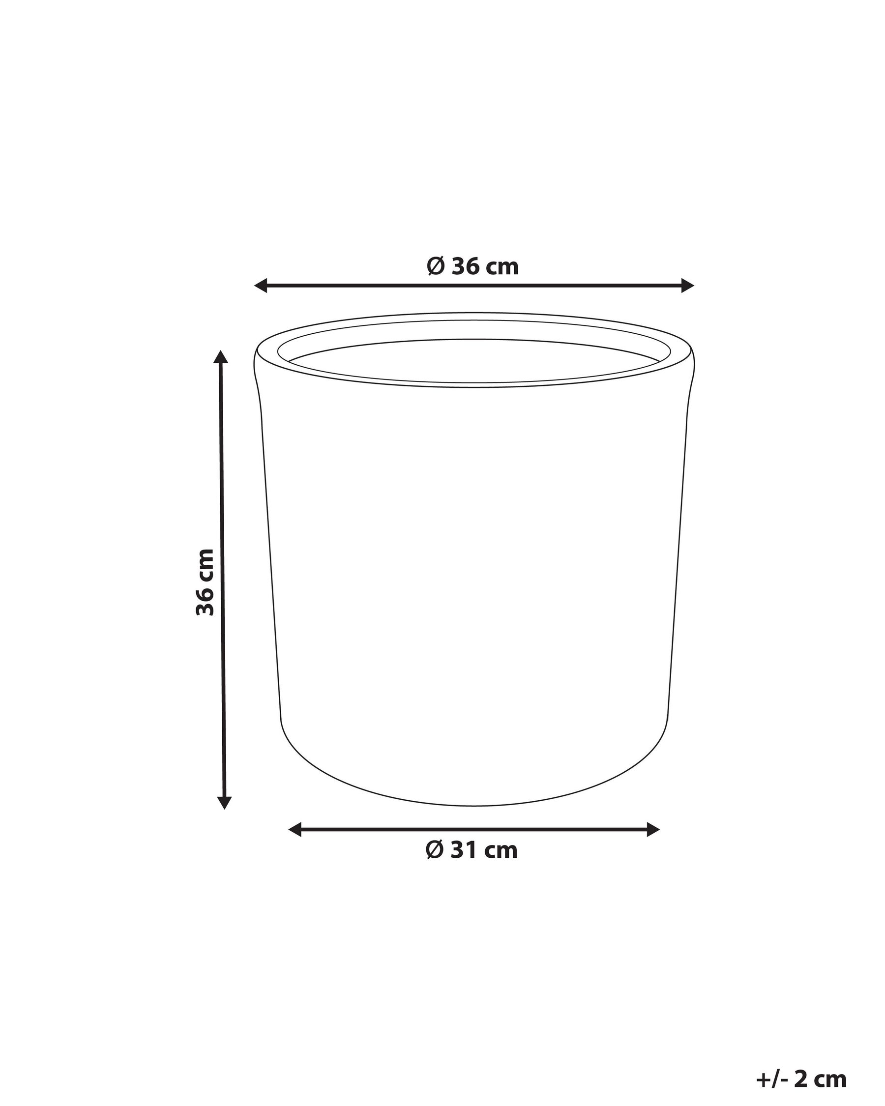 Plant Pot VOULA 36 cm Golden Brown_872063