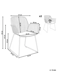 Ruokatuolisetti 2 kpl APPLETON metalli Kulta_907532