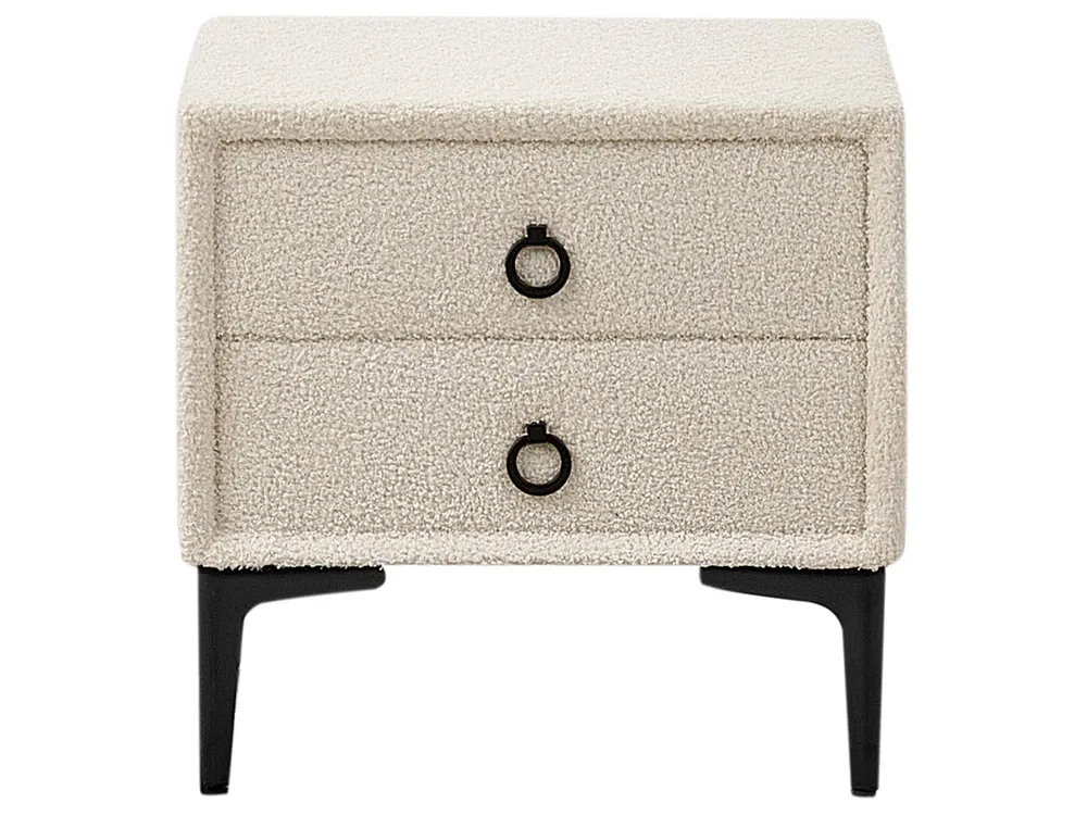 Bedroom Set SEZANNE Boucle Off-White 180 x 200 cm (EU Super King)_939823