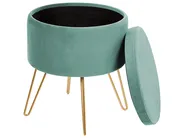 Storage Pouffe SILAS Velvet Mint Green_876817