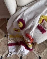 Blanket AMROHA Cotton 130 x 180 cm Multicolour_989707