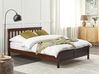 Bed Pine Wood MAYENNE 140 x 200 cm (EU Double) Dark Brown