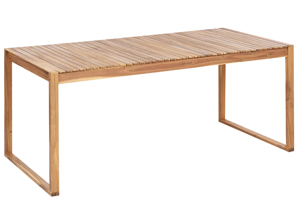 Garden Dining Set with Trolley 6 Seater SASSARI II Certified Acacia Wood Light Brown_923796