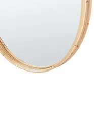 Wall Mirror BARUNG 60 cm 60 cm Rattan Natural Beige_827877