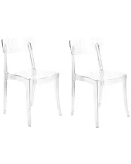 Set of 2 Dining Chairs COVINGTON Transparent_844625