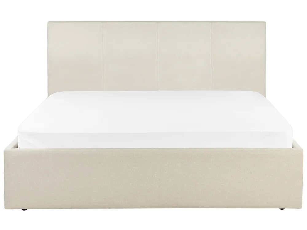 Ottoman Bed ORBEY Fabric Light Beige 140 x 200 cm (EU Double)_906915